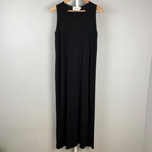 AHNI‎ Handmade Maxi Dress Womens Size 2 14/16 Black Slinky Sleeveless
